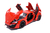 Металлическая машинка. Модель машины Lykan Hypersport (Ликан ГиперСпорт), масштаб 1:24, цвет - красный, свет, звук, открывается капот, двери, багажник