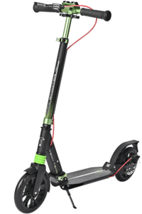 Двухколёсный самокат Tech Team City Scooter Disk Brake 2022 Чёрно-Зеленый