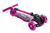 Детский трёхколёсный самокат Scooter Mini Micar Zumba Чёрно-розовый складной со светящимися колёсами