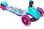 Детский трёхколёсный самокат Scooter Mini Micar Zumba Розово-голубой складной со светящимися колёсами