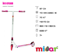 Трюковой самокат Micar ICE CREAM White-pink 